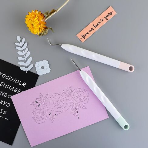 6 Piece Set Craft Vinyl Weeding Tools Set Spatula/Scissors with Cap/Piercing Tool/Weeder/Tweezers/Scraper Basic Weeding Tool Kit Perfect for Vinyl, Paper, Iron-on Projects, and More. in Saudi Arabia