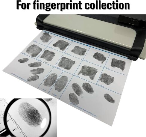 Fingerprint Ink Pad – Ultra-Black Quick-Dry Washable Ink, Flawless 10,000+ Fingerprints Crisp Impressions, Non-Toxic & Easy Cleanup – Large 6.2" Pad for Banks, Schools, Legal & Law Enforcement Use in Saudi Arabia