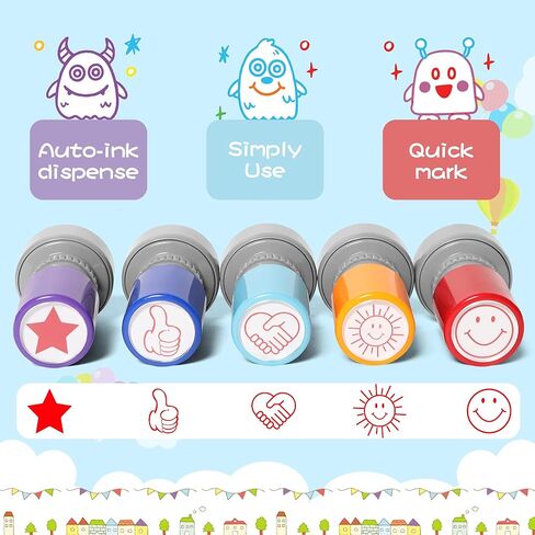 Teacher Must-Haves Fun Self-Inking Teacher Stamps, Stamps for Office, Reward Stamps for Grading Papers in Saudi Arabia