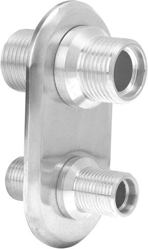 Universal Car Air Conditioner Bulkhead Connector Premium AC Line Port Heater Bulkhead Firewall Bulkhead Replacement for Hot Rod (Silver) in Saudi Arabia