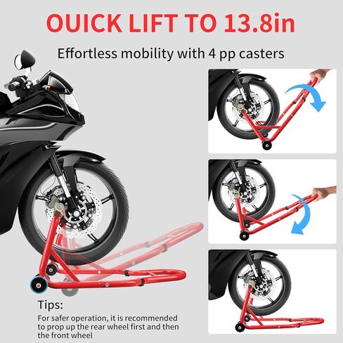 ‌FurnishGlory ‌Motorcycle Stand Front‌ & ‌Motorcycle Lift‌ Combo 882LBS ‌Motorcycle Jack‌ - Universal Fit for Sport/Dirt Bikes (Yamaha/Honda/Kawasaki), Garage/Home/Driveway Use by Mechanics/Riders in Saudi Arabia