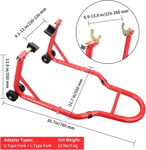 ‌FurnishGlory ‌Motorcycle Stand Front‌ & ‌Motorcycle Lift‌ Combo 882LBS ‌Motorcycle Jack‌ - Universal Fit for Sport/Dirt Bikes (Yamaha/Honda/Kawasaki), Garage/Home/Driveway Use by Mechanics/Riders in Saudi Arabia
