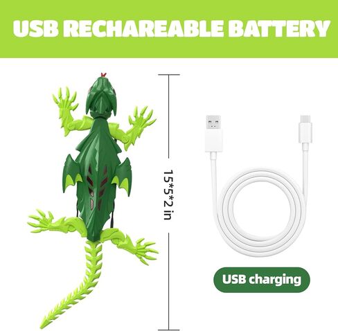 Wall Crawler Lizard, Rechargeable Remote Control Robot Kids Toys, Climbs up Walls, RC Robot Toys for Boys & Girls Ages 8 & Up Green in Saudi Arabia