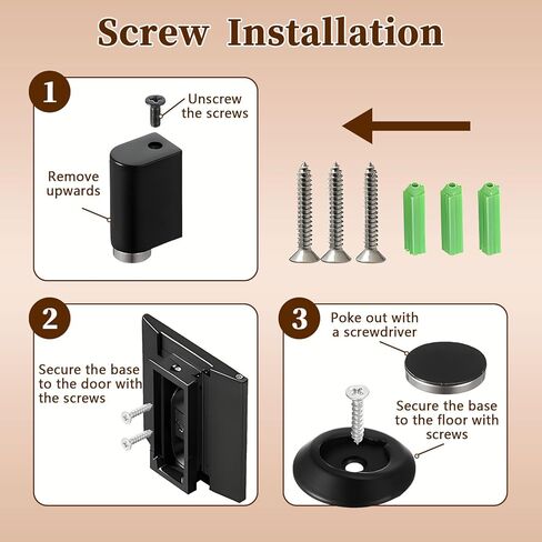 2026 New Magnetic Door Wedge Stopper No Drill Invisible Heavy Duty Zinc Alloy Door Wall Protector Wide Compatibility Bottom of Door Keep Doors Open Black Durable Easy Installation in Kuwait