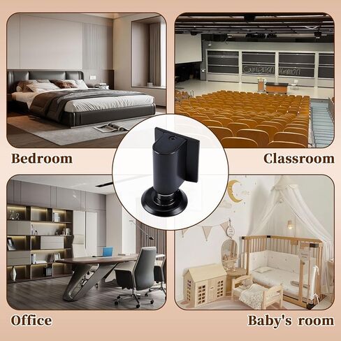 2026 New Magnetic Door Wedge Stopper No Drill Invisible Heavy Duty Zinc Alloy Door Wall Protector Wide Compatibility Bottom of Door Keep Doors Open Black Durable Easy Installation in Kuwait