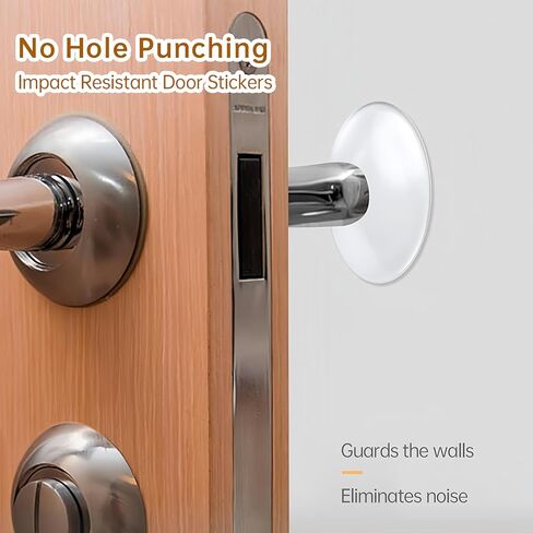 Wall Protectors from Door Knobs, 6 Pieces of Clear Rubber Door Knob Cushion, Round Wall Shield Cushion, Quiet Wall Protector for Door Handle,Durable, Shock in Saudi Arabia