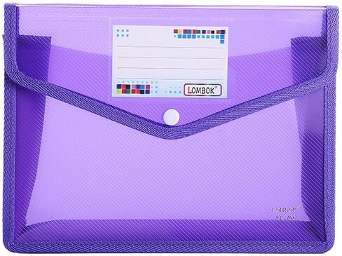 3 Pieces Plastic File Folders Envelope Expanding File Wallet Organizer Documents Folder with Snap Closure and Pocket, A5 Size Waterproof Transparent Pouch for Office Business School in Saudi Arabia