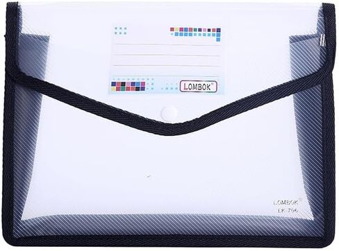 3 Pieces Plastic File Folders Envelope Expanding File Wallet Organizer Documents Folder with Snap Closure and Pocket, A5 Size Waterproof Transparent Pouch for Office Business School in Saudi Arabia