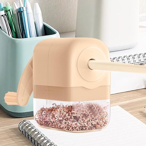 Pencil Sharpener Manual Sharpener with Handle Stationery Supplies Portable Suitable for Office Home,Pink in Saudi Arabia