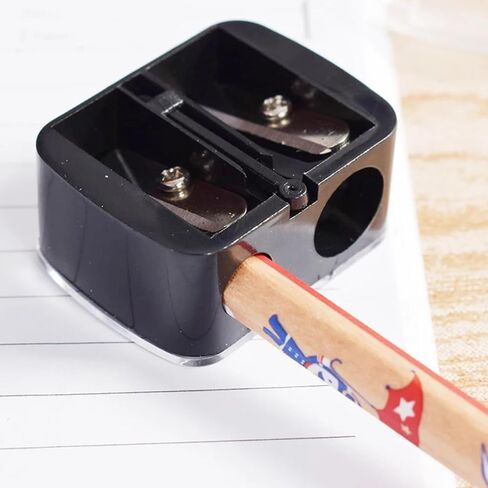 3 PCS Double Hole Cosmetic Pencil Sharpener for Lipstick Eyeliner Brow and Lip Liner Precision Tool, Black in Saudi Arabia