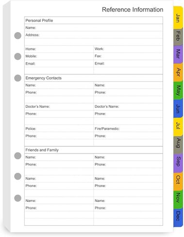 Tiankool 2026 Planner Refill for A5 6-Ring Binder,Weekly & Monthly Planner Inserts Runs from Jan 2026 to Dec 2026, 5-3/4" x 8-1/4" in Saudi Arabia