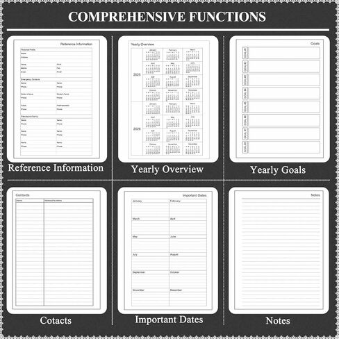 Tiankool 2026 Planner Refill for A5 6-Ring Binder,Weekly & Monthly Planner Inserts Runs from Jan 2026 to Dec 2026, 5-3/4" x 8-1/4" in Saudi Arabia