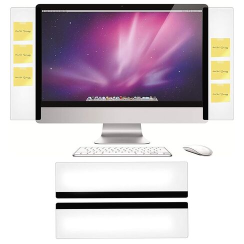 Computer Monitor Memo Board for No Edge Monitors Monitor Sticky Note Holde Home Office Desk(Transparent) in Saudi Arabia