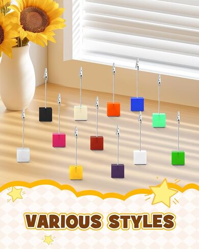eZAKKA Table Number Holders,12 pcs Rainbow Colors Photo Clip Stand，Place Card Holders for Table ，Picture Holders for Memo Menu Note，Memory Photo，Table Number Stands for Office Home Wedding Christmas in Kuwait