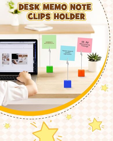 eZAKKA Table Number Holders,12 pcs Rainbow Colors Photo Clip Stand，Place Card Holders for Table ，Picture Holders for Memo Menu Note，Memory Photo，Table Number Stands for Office Home Wedding Christmas in Kuwait