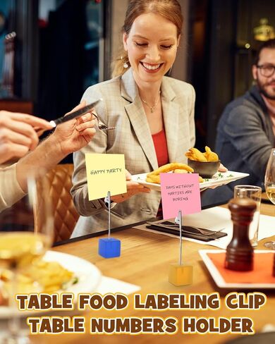 eZAKKA Table Number Holders,12 pcs Rainbow Colors Photo Clip Stand，Place Card Holders for Table ，Picture Holders for Memo Menu Note，Memory Photo，Table Number Stands for Office Home Wedding Christmas in Kuwait