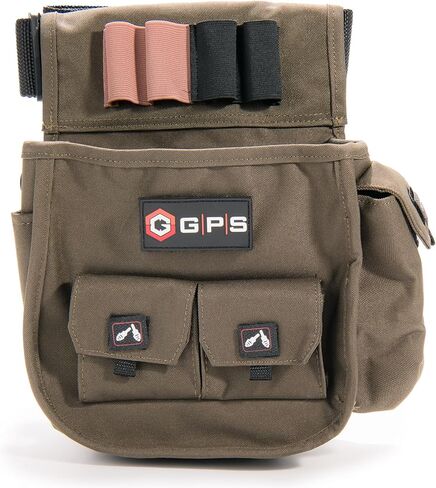 Capcom G. Outdoors Products Deluxe Double Shell Pouch - Rugged Shooting Range Bag with Adjustable Web Belt, Olive in Saudi Arabia