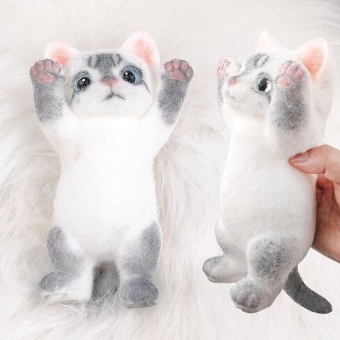 Hand Painted Cat Squishy Toys，Large Ultra Soft Kitty Squeeze Fidget Toy for Stress Relief ,Kawaii Squishies Sticky Animal Toy for Adults Kids,Decompression Sensory Balls for Autism in Saudi Arabia