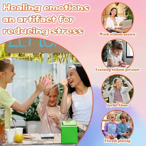 6pcs 2.4in Lumi Balls,Dream Balls,Glow in The Dark Sticky Ball That Stick to The Ceiling,Elevated Stress Balls for Kids and Adults,Stocking Stuffers,ASMR Cool Stuff for Teens in Kuwait