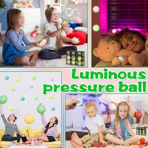 6pcs 2.4in Lumi Balls,Dream Balls,Glow in The Dark Sticky Ball That Stick to The Ceiling,Elevated Stress Balls for Kids and Adults,Stocking Stuffers,ASMR Cool Stuff for Teens in Kuwait