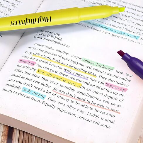 Highlighters Assorted Colors, Highlighters for School with Soft Chisel Tips, Bible Highlighter No Bleed, Quick-Drying Highlighter Markers for Teacher Students, Classroom Must Have, 24 Pack in Saudi Arabia