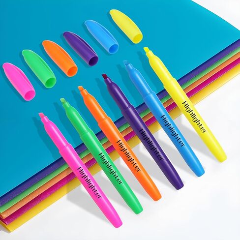 Highlighters Assorted Colors, Highlighters for School with Soft Chisel Tips, Bible Highlighter No Bleed, Quick-Drying Highlighter Markers for Teacher Students, Classroom Must Have, 24 Pack in Saudi Arabia