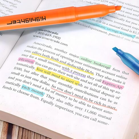 هايلايتر بألوان متنوعة، هايلايتر للمدرسة مع أطراف إزميل ناعمة، هايلايتر من الكتاب المقدس لا ينزف، أقلام هايلايتر سريعة الجفاف لطلاب المعلمين، يجب أن يكون في الفصل الدراسي، 24 عبوة in Saudi Arabia