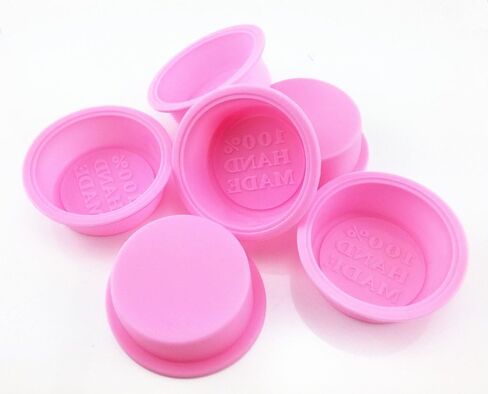 6PCS Mini Soap Mold Round Silicone Mold Cute Soap Mold for DIY Craft Art Soap Making in Saudi Arabia