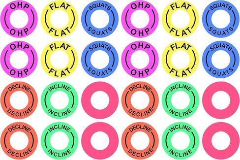 1.5 Inch Power Squat Rack Barbell Magnetic Position Markers Reminders Labels for Home Gym & Garage Gyms - Squat Rack Magnets Identifier Rings for Bench Press, Squat, Overhead Press 12 Pcs in Kuwait