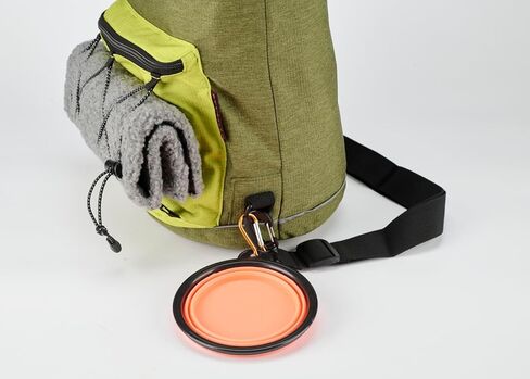 Beuniclo Rolltop Haustier Hundefutter Reiseorganisator Müllsack Spenderfrei zusammenklappbarer Napf Reisen Outdoor Camping 11 Unzen tragbar zusammenklappbar 30 Tassen / 10 lbs große Kapazität (Grau) in Kuwait