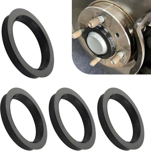 4 PCS Wheel Hub Centric Rings, 73.1mm-60.1mm Plastic Reducer Hubcentric Rings, Fill Gaps Eliminate Vibration, Universal Wheel Modification Accessories for Cars Trucks (Black)​ in Saudi Arabia