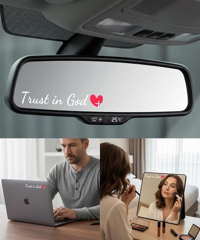 2 Pack Car Seat Belt Shoulder Pads with 3 PCS Trust in God Rearview Mirror Stickers, Soft Seatbelt Cushion Covers, All Season Christian Car Accessories for Women and Men Idea in Saudi Arabia