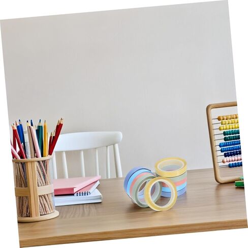 Tofficu 10rolls Transparent Writable Highlighter Tape for Books Removable Sticky Index Tabs Colors for School and Office Use in Saudi Arabia