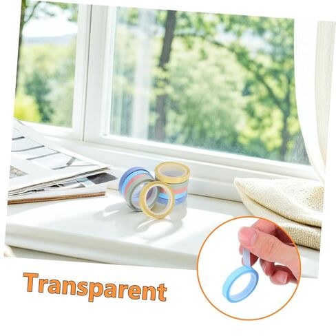 Tofficu 10rolls Transparent Writable Highlighter Tape for Books Removable Sticky Index Tabs Colors for School and Office Use in Saudi Arabia