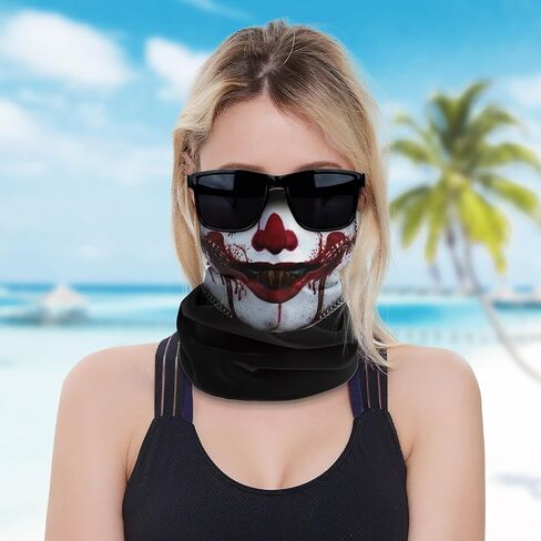 Flame Skull Neck Gaiter Windproof Sun Protection Face Cover for Halloween, Outdoor Sports, and Motorcycle Riding in Saudi Arabia
