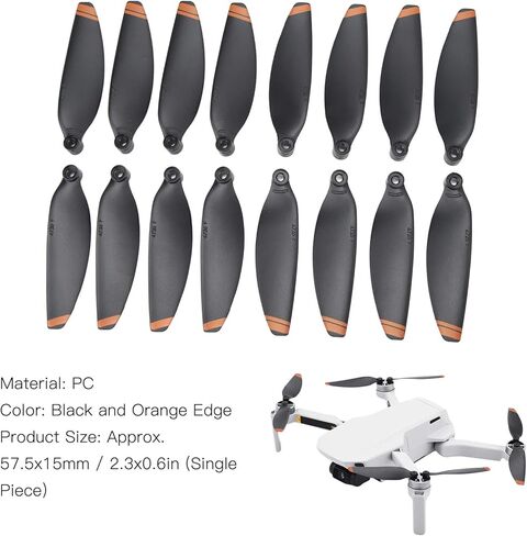 F&Y 4 Pairs Low Noise Drone Propellers - Quick Release Replacement Blades - Compatible with Mini Drones in Saudi Arabia