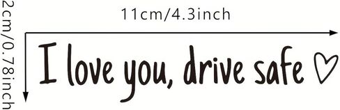 Vinyl Decal for Car,5 Counts Set I Love You Drive Safe Car Mirror Decal,Car Rearview Mirror Sticker,Universal Car Accessory. (Black* Blue * Green) in Saudi Arabia