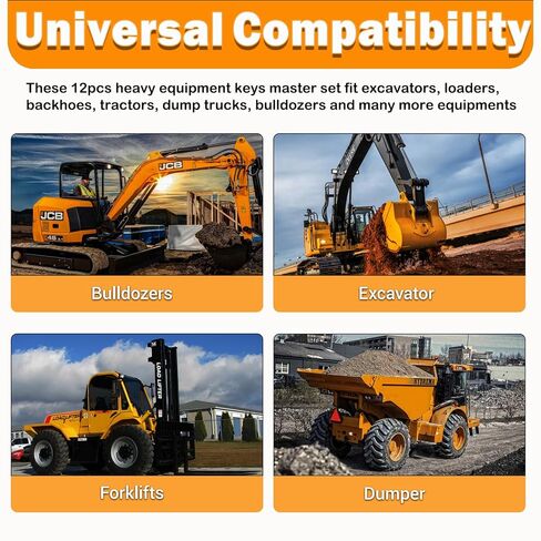 WAH LIN PARTS 67 Heavy Equipment Master Key Set Construction Operator Equipment Ignition Keys for JD JCB Case Caterpillar Hyster Kubota Yanmar Genie JLG Komatsu Kobelco Toyota and Volvo in Saudi Arabia