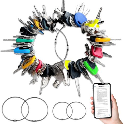 WAH LIN PARTS 67 Heavy Equipment Master Key Set Construction Operator Equipment Ignition Keys for JD JCB Case Caterpillar Hyster Kubota Yanmar Genie JLG Komatsu Kobelco Toyota and Volvo in Saudi Arabia