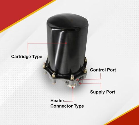 منتجات Mytee مجفف هواء AD-9 مع غطاء عادم ومحول يستبدل 5002074، Bendix 5002063، 5002066، Freightner BW 5002063 in Saudi Arabia