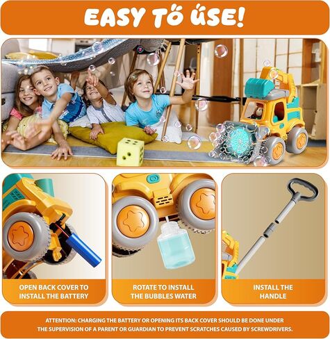 Bubble Lawn Mower for Kids – Bubble Machine for Toddlers, Outdoor Bubble Toys for Boys & Girls, Fun Lawn Mower Toy for Toddler Play, Bubble Maker Gift for Kids Ages 3+ in Saudi Arabia