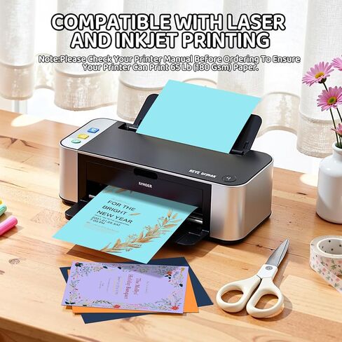 Cardstock 8.5 X 11، 40 ورقة من البطاقات الصفراء الفاتحة، ورق نسخ 65 رطل/ 180 جرامًا للمتر المربع، ورق طابعة البطاقات للفنون والرسم والدعوات وبطاقات DIY والحرف اليدوية والبناء ومستلزمات المدرسة والمكتب in Kuwait