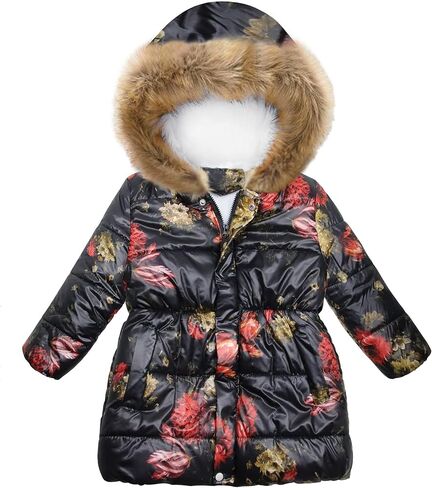 Miss Bei Girls Boys Winter Coat Down Jacket Outerwear Warm Puffer Jackets Casual Hooded Windproof Coats with Pocket in Kuwait