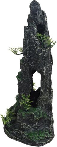 Mairuker Large and Tall Aquarium Mountain View Decoration Fish Tank Rock Thematic Ornaments Tree House Cave Fish Tank Decorations for Betta Cichlid Caves Aquarium Decor in Kuwait