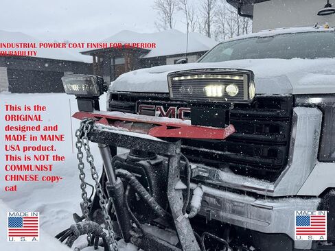 Headlight 3" Spacer Riser KIT for Western Fisher SnowEx snowplows (Original Developed and Made in Maine, USA Product) Industrial Powder-Coated Heavy-Duty Steel in Saudi Arabia
