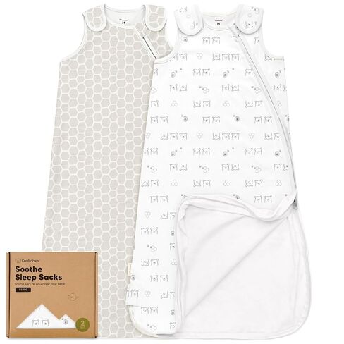 2-Pack Organic Sleep Sacks, 100% Cotton -Baby Sleeping Sack, Wearable Blanket Baby, Sleep Sack for Babies, Toddler Swaddle Sack, Newborn Baby Sleeping Bag,Sleepsack for Infant Girl,Boy(Butterflies, M) in Kuwait