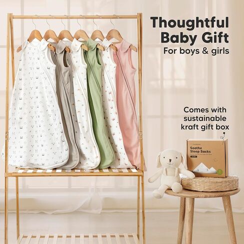 2-Pack Organic Sleep Sacks, 100% Cotton -Baby Sleeping Sack, Wearable Blanket Baby, Sleep Sack for Babies, Toddler Swaddle Sack, Newborn Baby Sleeping Bag,Sleepsack for Infant Girl,Boy(Butterflies, M) in Kuwait