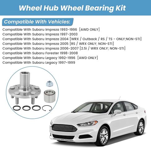 710571 Front Wheel Hub Wheel Bearing Kit, Compatible with Toyota Sequoia Tundra 4Runner 4 Runner 1996-2007 2WD Only, 1999-2004 Toyota Tacoma Prerunner 2.7L or 3.4L(Will NOT Fit 4WD) in Saudi Arabia