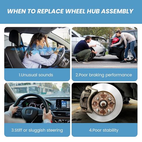 710571 Front Wheel Hub Wheel Bearing Kit, Compatible with Toyota Sequoia Tundra 4Runner 4 Runner 1996-2007 2WD Only, 1999-2004 Toyota Tacoma Prerunner 2.7L or 3.4L(Will NOT Fit 4WD) in Saudi Arabia