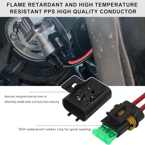 6 قطع حامل فيوز مضمن مع غطاء، حامل فيوز شفرة ATC/ATO مقاوم للماء 12AWG مع صمامات 30 أمبير، حاملات صمامات خطية 12 فولت للسيارات لحماية الدوائر والمعدات الكهربائية in Saudi Arabia